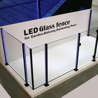 glass railings with LED system
